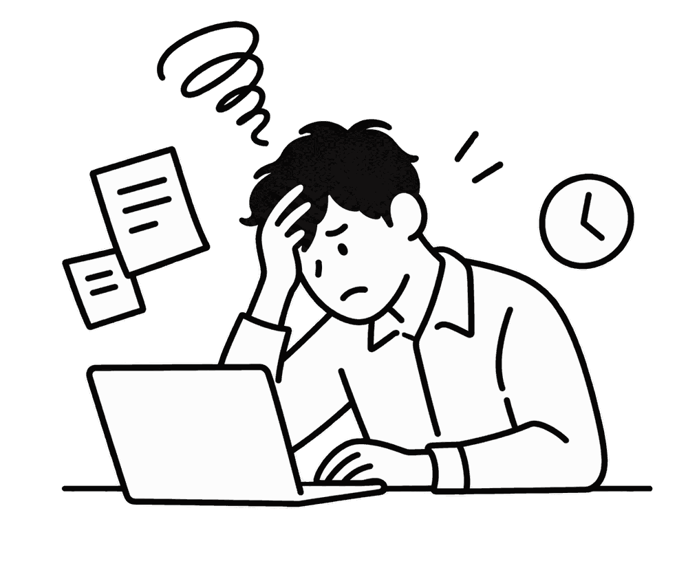 送る相手探しと手作業の配信に追われる営業担当者